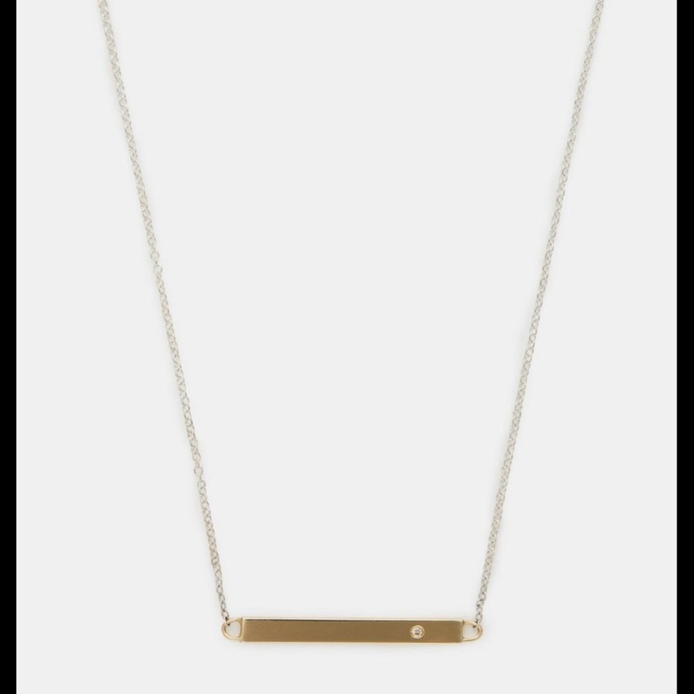 Loren Stewart Diamond ID Necklace 14k Gold